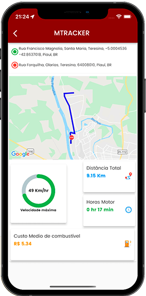App MTracker Rastreamento